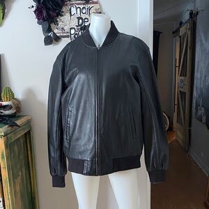 Men's Classic Black Bomber Jacket